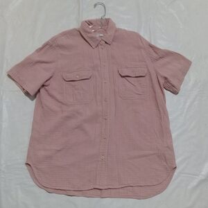 Madewell Women's Short Sleeve Shirt Size M Peach